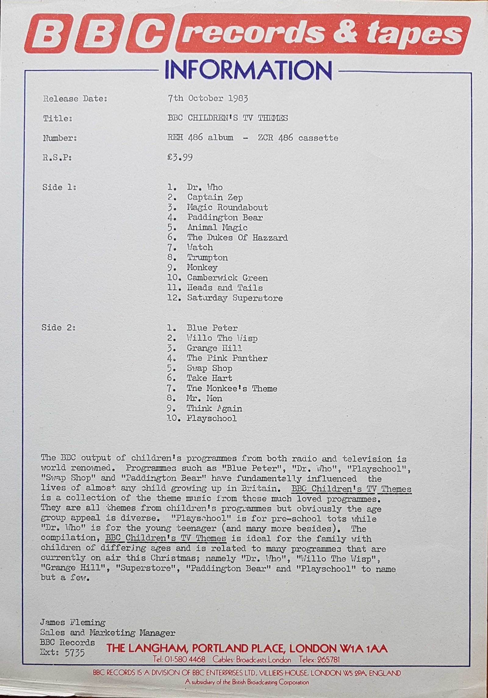 Inserts from REH 486